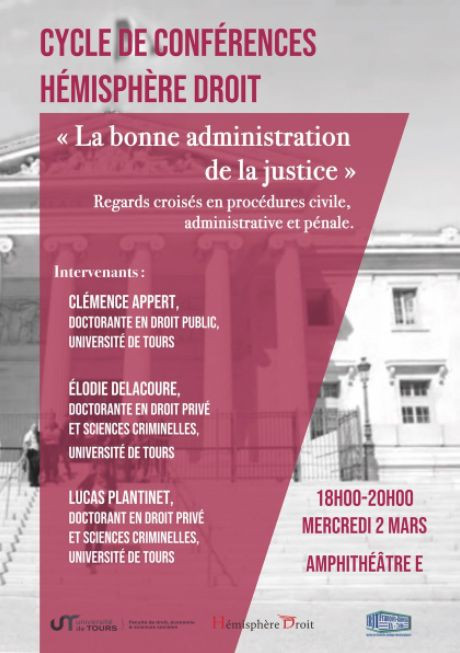 Affiche La bonne administration de la justice